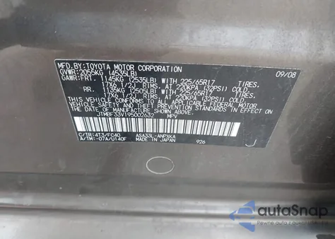 2009 Toyota Rav4 из США, поврежденный, VIN JTMBF33V195002632